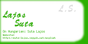 lajos suta business card